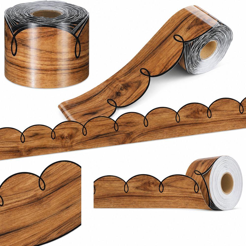 Zierband mit Zackenkante Rolle 10m/Rolle Dekorative Tafelrand Aufkleber Tafel Dekorieren
