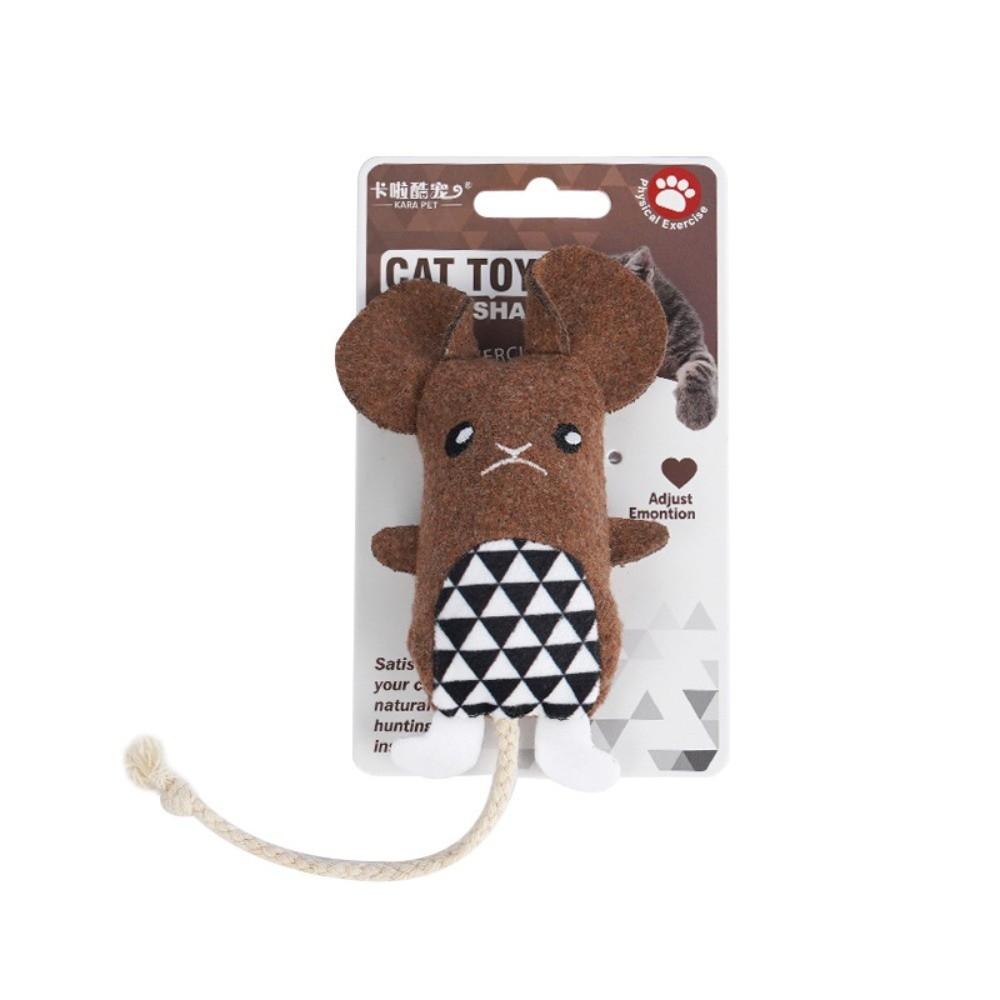 

Soft Interactive Catnip Chew Proof Teething Biting Animal Shapes Bite Resistant Multi-Color Hunting Instinct for Pet Supplies
