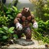 Animal Figurine Sculpted Fighter Compact for Desktop, Bookshelf