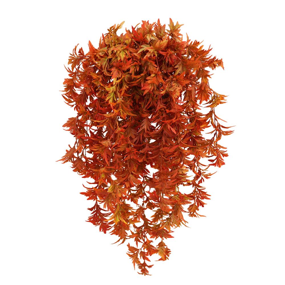 

1/2 шт. Осенние подвесные растения с кленовыми листьями, искусственные осенние лианы, осенние настенные растения для осеннего внутреннего и наружного декора 2Pcs оранжевый