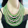 Versatile Multi Strand Simulated Pearls Necklace Earrings Set Vintage Inspired Design Clavicle Chain For Fashionistas