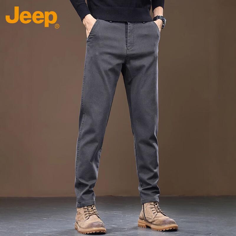 

JEEP Men s Autumn/Winter Business Casual Straight-Leg Pants 31