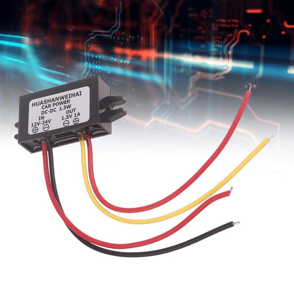 Wasserdichtes 12~24V auf 1,5V 1A Abwärtsspannungsreglermodul für 1,5V Elektronik, für Uhren und Thermometer