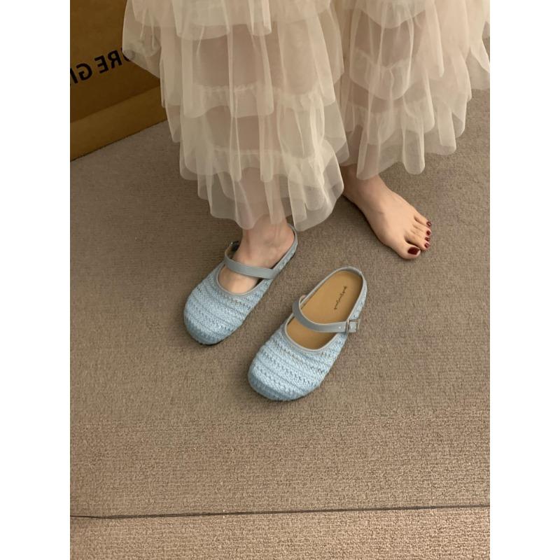 Fashion Fashion Style Women's Flats Slippers Suede Fad Mules Shoes New Slingback Sandals Summer Casual Flip-flops Woman Slides Sandals