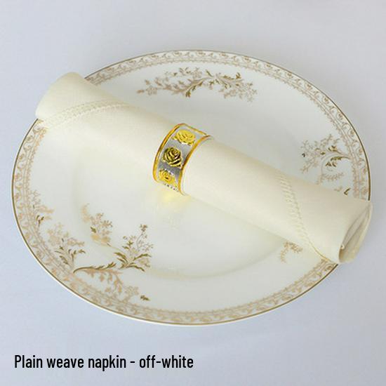 Pure Solid Color Hotel Restaurant Napkin - Red, White, Blue Flower Folded Design