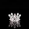 Creative Mini Crown Cake Topper With Metal Pearl Crystal Design For Wedding Engagement Party Decor Kids Birthday Cake Decoration