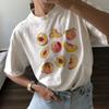 Vintage Peaches Printed Graphic Tees Women Cute Cottagecore Aesthetic TShirts Short Sleeve FeUnisex Retro Grunge Tops Clothes