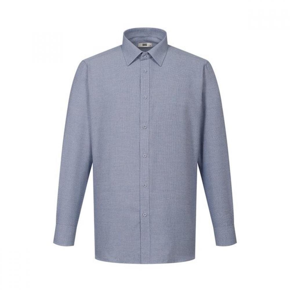 

DakS Men S Micro Check Regular Fit Long Sleeve Shirt dmp1Shdl124b1 Blue/110