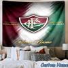 Custom Name Fluminense Fc Crest Printed Tapestry, for Bedroom,Livingroom, Dormitory, Large Wall Decor, Fabric Decor Fan Birthday Gifts