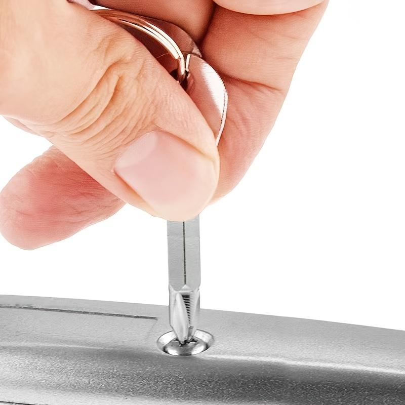 2PCS Portable Screwdriver Set Outdoor EDC Personal Tool with Flat Head And Phillips Head Screwdrivers Key Ring Included