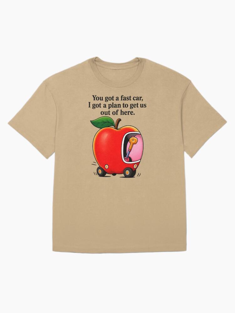 Comfort Colors Fast Car, Apple Car Driving Design, Tracy Chapman Quote Oversized T-Shirt