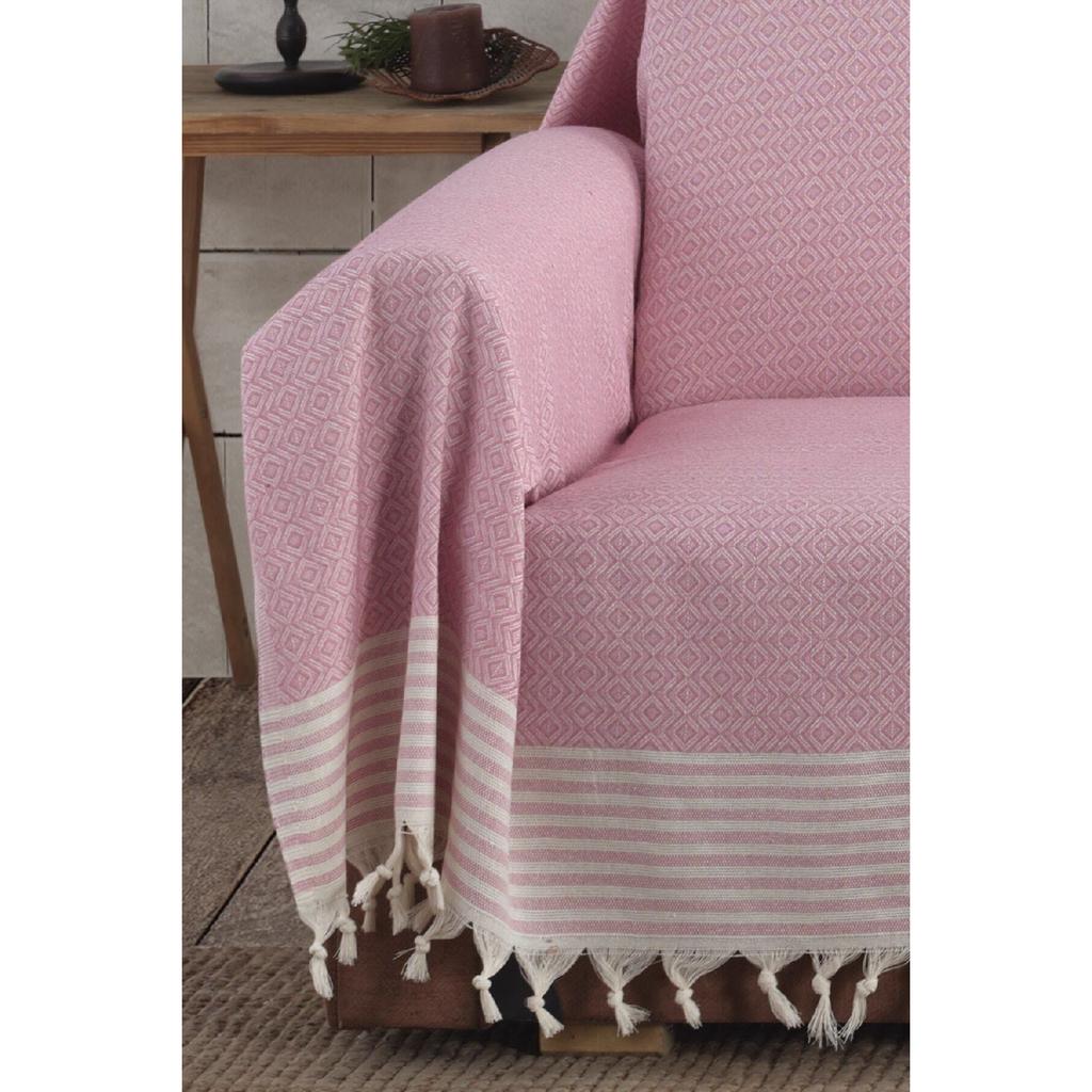 Organiczna tkanina Buldan pokrywająca beżowe ramiona Duży rozmiar 180 x 300 cm Fotel Sofa Sofa Narzuta bawełniana