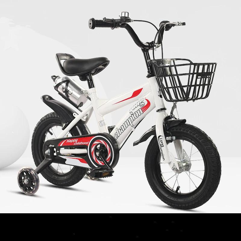 Children Toddler Bicycle Multiple Sizes Boys Girls Adjustable Height Detachable Basket Kid Bike For 2-7 Years Old Outdoor Use