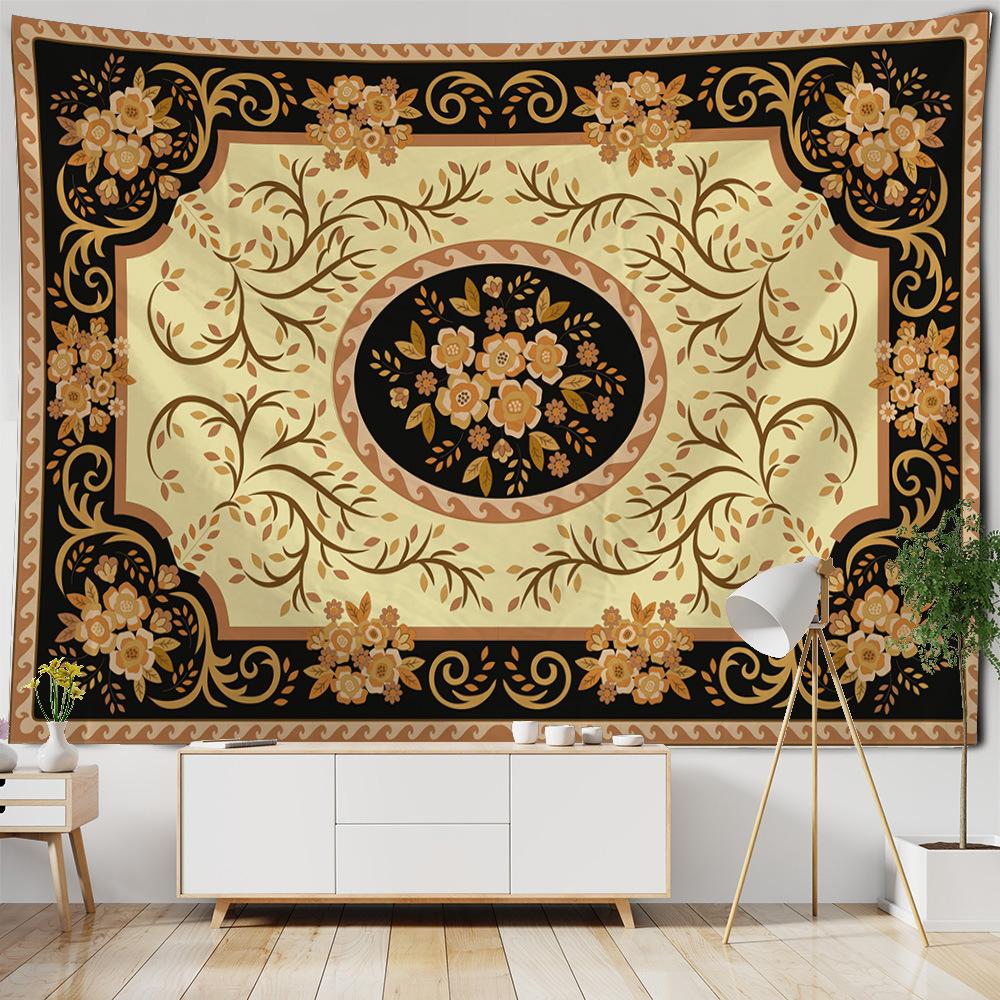 European Retro Mandala Wall Tapestry Bohemian Paisley Print Wall Hanging for Bedroom Living Room Dorm Decor