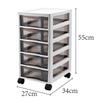 Gabinete de Armazenamento de Gavetas Multicamadas para Papel A4 Estilo Coreano para Mesa de Escritório/Documentos/Cosméticos