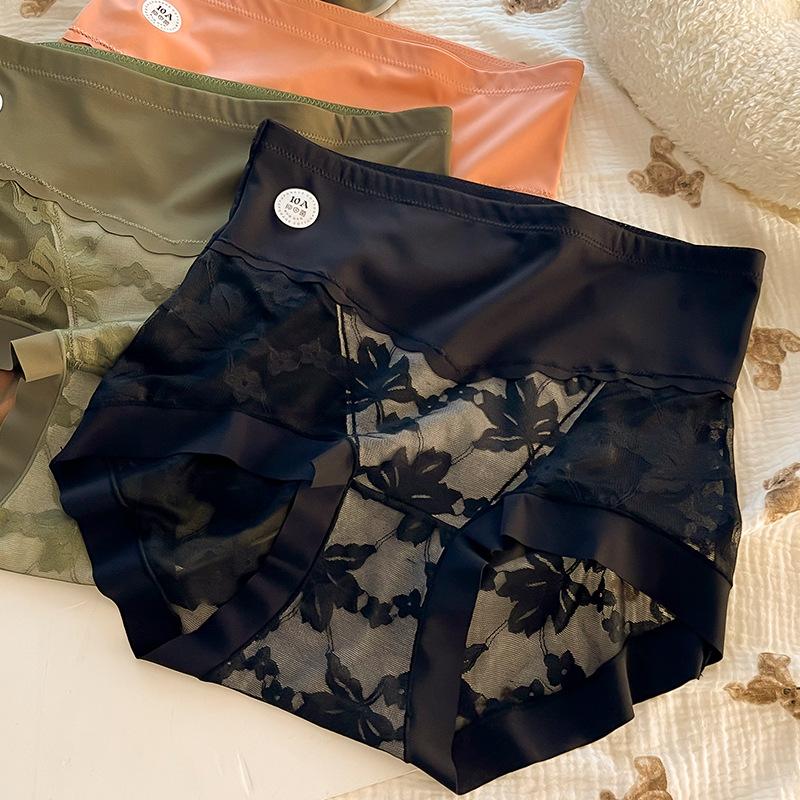 Dámské sexy spodní prádlo nadměrné velikosti, čistá touha, krajka, satén, prodyšné, strečový rozkrok, vysoký pas, stahovací