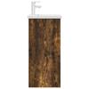 Bathroom Cabinet with Washbasin Smoked Oak