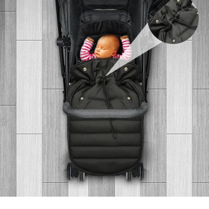 4-in-1 Stroller Footmuff Baby Sleeping Bag, Detachable Foot Opening, 300g Thick Ultra-fine Fleece
