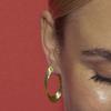Boucles d'oreilles - LUXENTER - Drola - Alliage métallique - Or jaune 18 carats - 34,5 mm