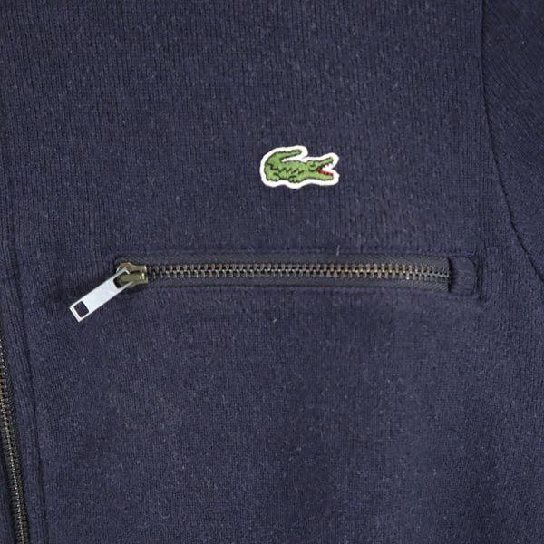 Lacoste Long Sleeve Sweat Zip Jacket 3 Navy System Logo Men's Used