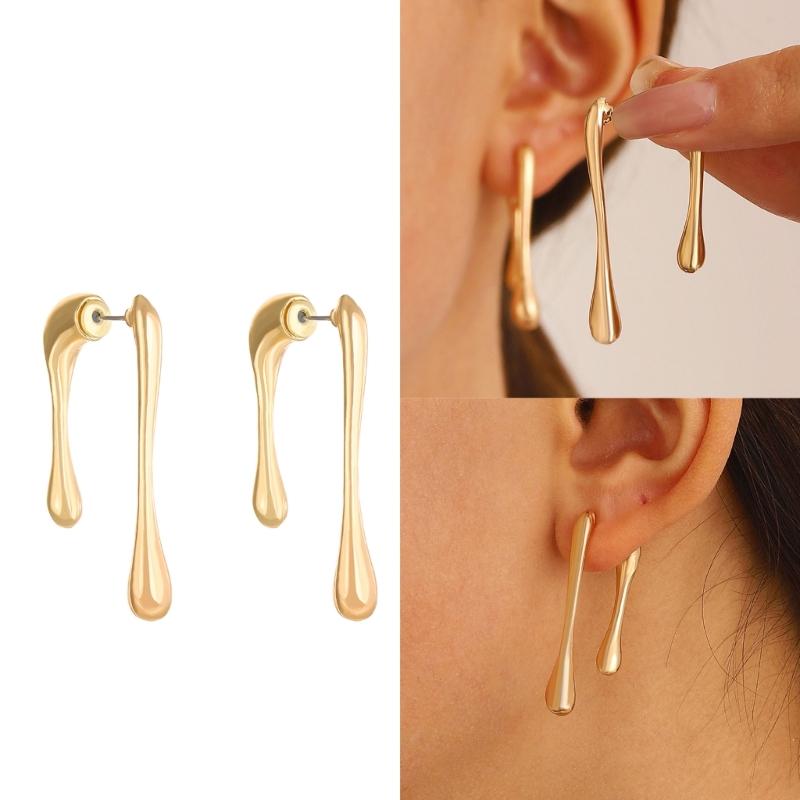 Temperament Dangle Earrings Irregular Line Drop Pendant Earrings Statement Jewelry Fashion Simple Small Hoop Earrings