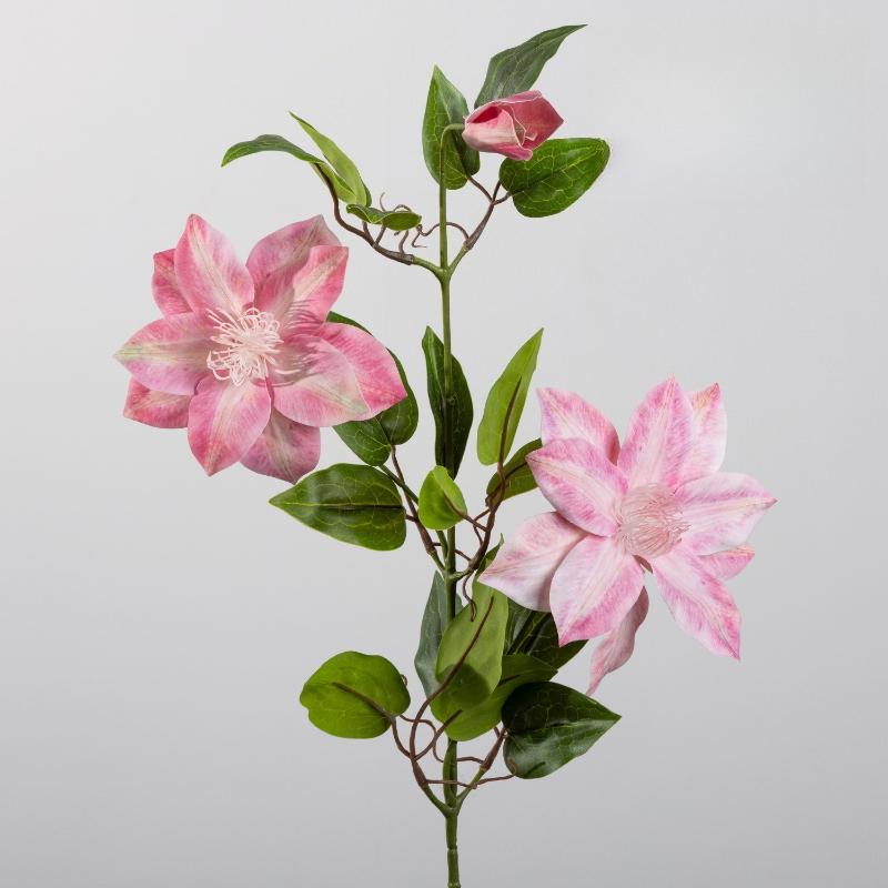 

5pcs Artificial Flower 86cm Cream Clematis Branch Home Living Room Decoration Fake Flowers Simulated Creams Clematises Plant розовый