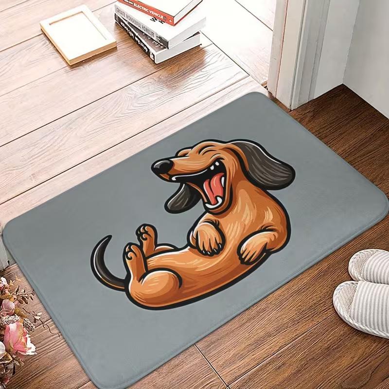Dachshund Printed Kitchen Carpet Living Room Dining Room Laundry Floor Mat Bath Balcony Hallway Non-slip Door Mat