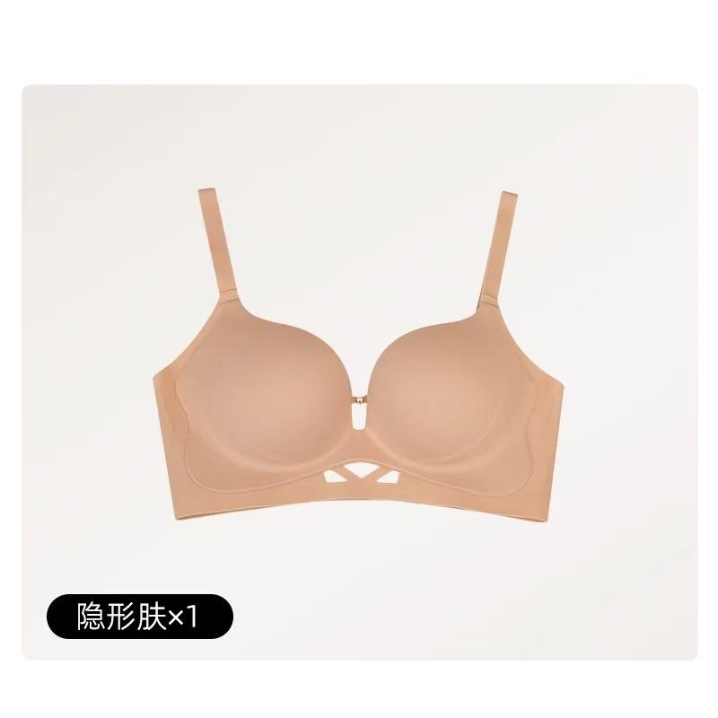Traceless Display Large Upper Support Anti-sagging Women's Liquid Foundation Hollow Fixed Cup Bra Cover
