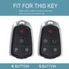 4/5 Buttons TPU Car Smart Key Cover Case Key Fob Bag For Cadillac ATS CT6 CTS DTS XT5 Escalade ESV SRX STS XTS ELR 2014 - 2018