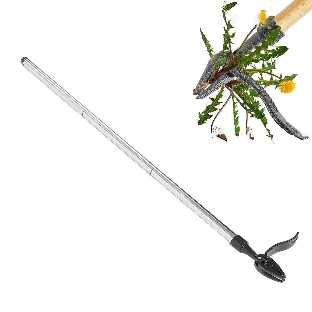Stand Up Weed Puller Tool Ergonomic Handle Stainless Steel Garden Hand Weeding Tool for Lawn Yard Path