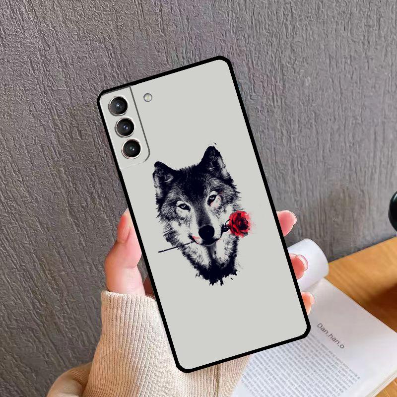Animal The Wolf Howl Phone Case For Samsung Galaxy S25 S26 Ultra S20 S21 S22 S23 S24 S10 Plus S24 FE S25 FE Cover