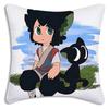 Cartoon luo xiaohei cat Pillow Covers Cartoon Sofa Decorative Home Double-sided Printing Short Plush Cute Cushion Cover