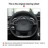 Car Interior Steering Wheel Microfiber Perforated Leather Cover Accessories For Citroen C4 C4L 2011 2012 2013 2014 2015 DS4