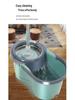 Thickened Rotary Mop Bucket with Auto Wringing, Cotton Mop Pad, Wet/Dry Dual Use for Quick Household Cleaning
