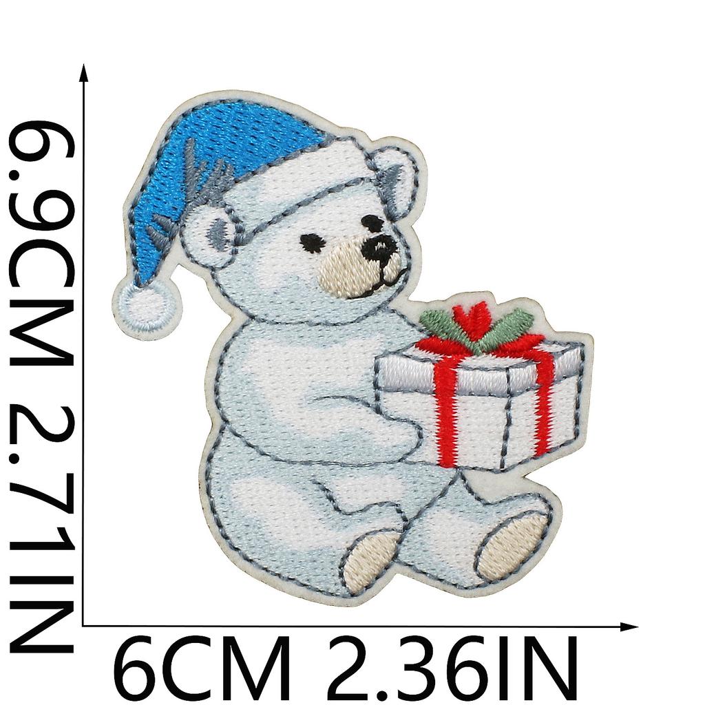 Christmas Theme Embroidery Cloth Sticker Bag Clothes Decoration Snowflake Bell Patch Sticker Gift Computer Embroidery Stamp Ironing