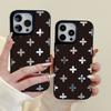 Cool Cross Flower Is Suitable for Apple 17ProMax Mobile Phone Case 15/14 All-inclusive 13/12 Anti-drop 16 High Value.