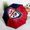 Football Cagliari Design Automatic Folding Umbrella - 8-Rib Travel Umbrella with Auto Open/Close & Portable, Gift for Christmas, Birthdays