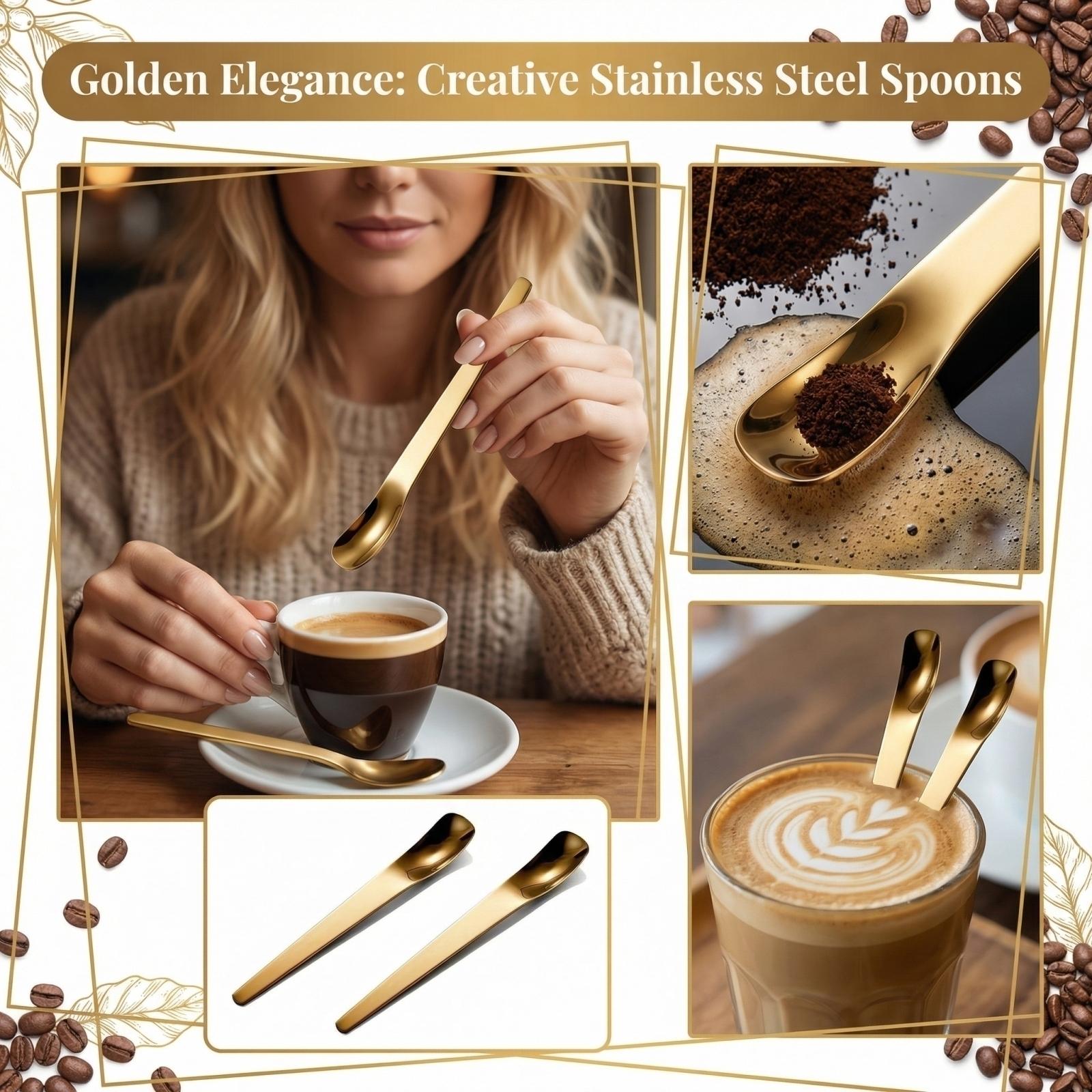 1PCS Home Stainless Steel Creative Spoon One Size