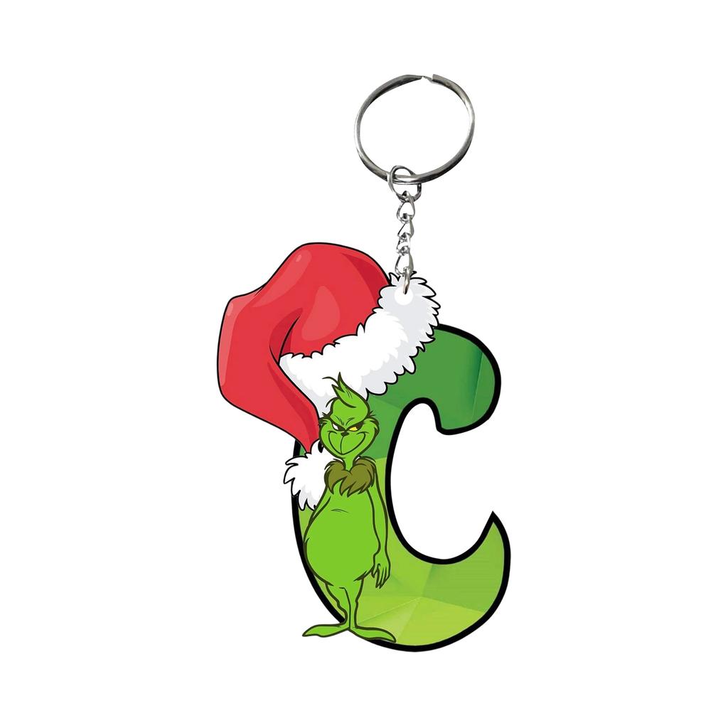 Santa 2D Flat Acrylic Christmas Tree Hanging Decoration Sports Car Decoration Flat Decoration Pendant