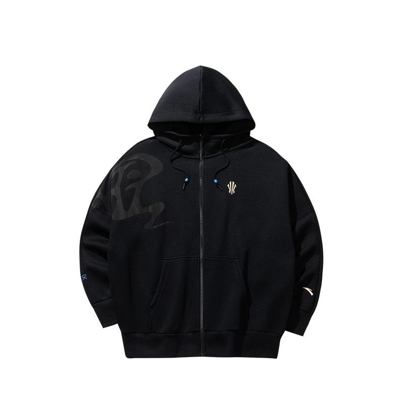 ANTA Men s Kyrie Irving Series Full-Zip Hooded Sweatshirt Black 172511708-3 S