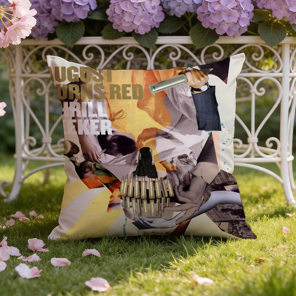 A-August B-Burns Red Band Cushion Cover Home & Car Dual-Scene Pillow Cover: Reversible for Premium Comfort