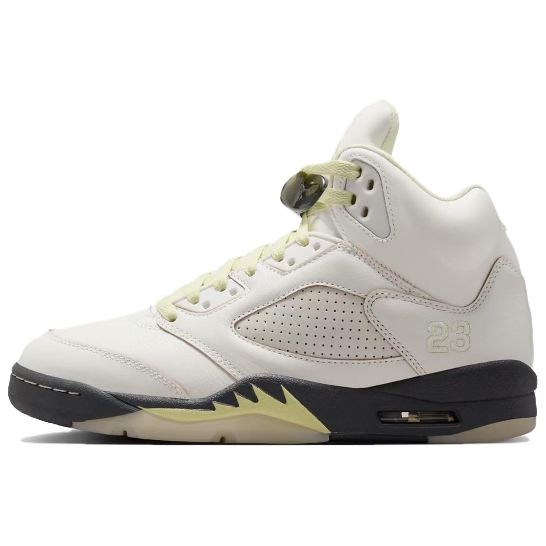 

Jordan Air Jordan 5 Classic And Versatile Breathable High top Vintage Basketball Shoes Women s Beige IM7592-130 35.5