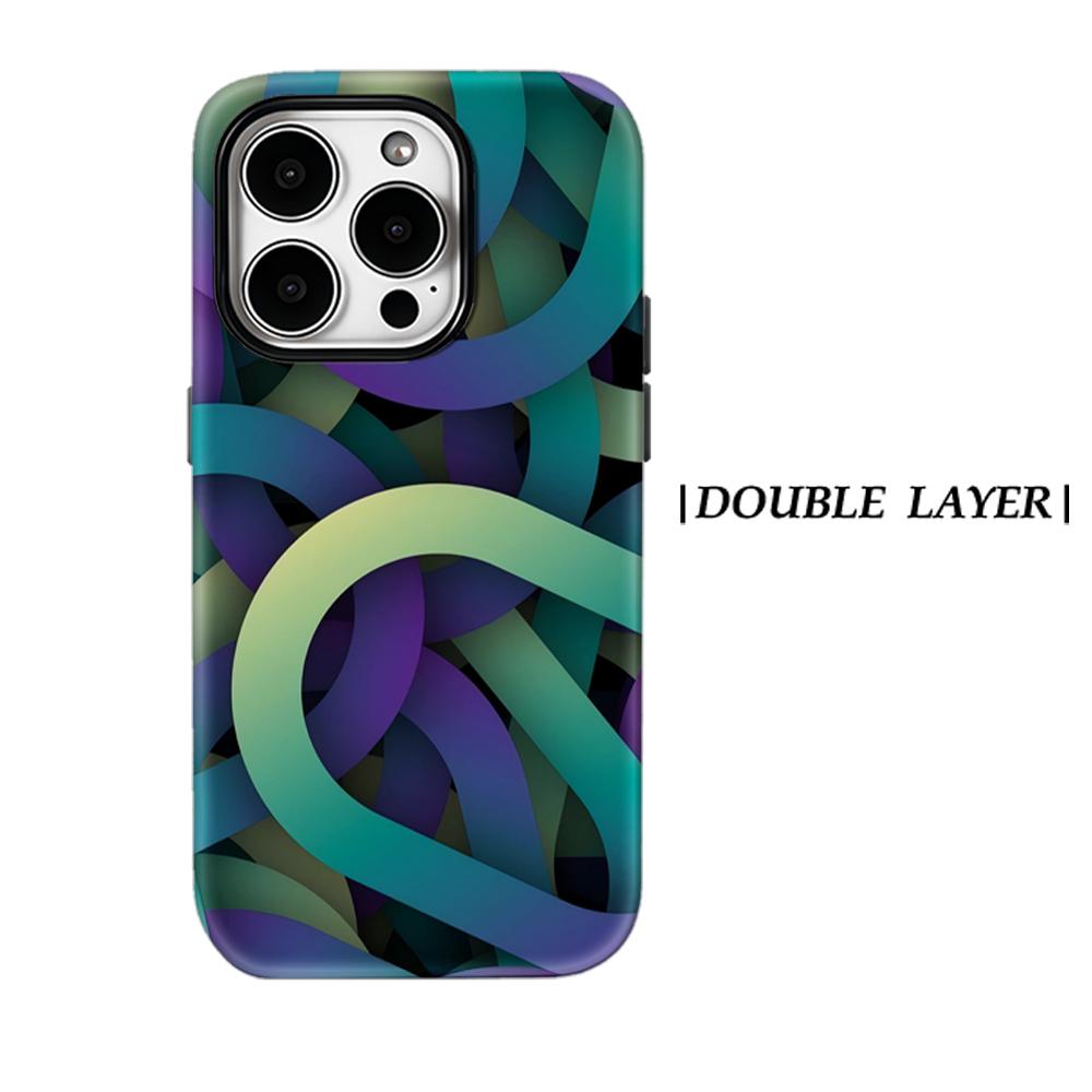 

Red Orange Swirl Art Phone Case for IPhone 17AIR 16E 16 15 14 13 12 11 17 Pro Max Plus Double-layer Back Cover IPHONE13