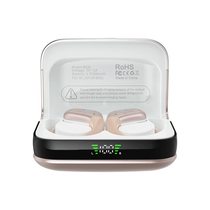 

The new super long battery life standby does not fall off the ear-hanging sports wireless headset, fast charging bluetooth headset BX-31-JL рожевий колір золота