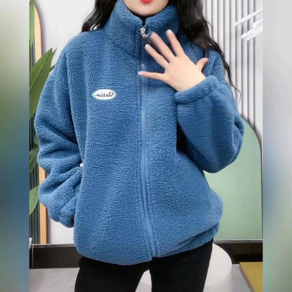 Zimní plyšový tlustý kabát, Maminčina teplá bunda, Dámské oblečení proti stárnutí, Fleecový volný střih zeštíhlující top