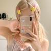 Star Snap Hair Clip Y2K Non-slip Colorful Hair Barrettes Metal Sponge Star Shaped Hairpins Cute Hair Clip for Teen