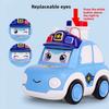Plastic Pressing Police Car Toy For Kids With Push Drive And Visual Development