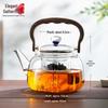 Ya Ji Gu Yun 1100ml Heat-Resistant Dual-Use Glass Teapot with Starry Sky Knob