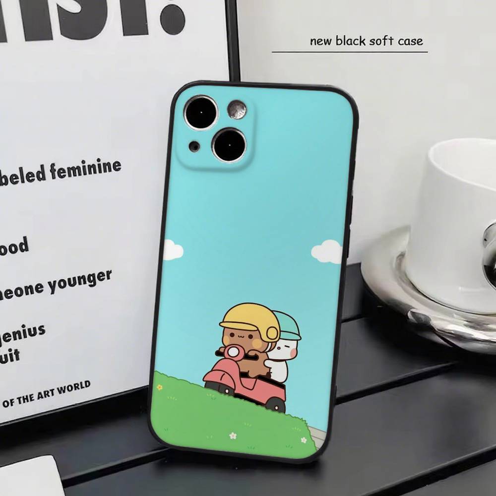 Hot BuBu DuDu Couple Cartoon Phone Case Silicone Soft For IPhone 17 Air 16 15 14 13 12 11 Plus Pro Max Plus
