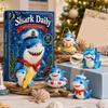 Countdown to Christmas Gift Box Marine Shark Advent Calendar, 24 Days Acrylic Collectible Birthday Gifts for Children Figures, Hanging Ornament
